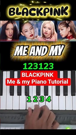 BLACKPINK - Me and My Easy Piano Tutorial #shorts #meandmy #blackpink