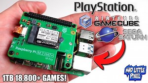 疯狂！1TB树莓派5复古游戏机，超过18000款游戏！🤯
