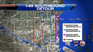 I-95 lanes in Miami to be closed for construction project - WSVN 7News | Miami News, Weather, Sports | Fort Lauderdale