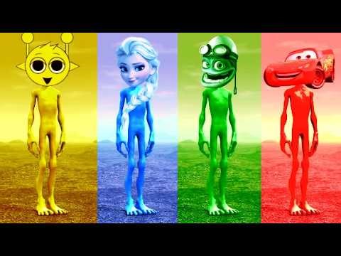 🚨 ELSA vs LIGHTNING McQUEEN Epic Alien Dance Battle! (Dame Tu Cosita) 🏎️❄️