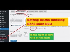 Cara Setting Plugin Instan Indexing Rank Math Seo Wordpress (Google & Bing)