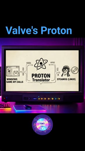 Valve's Proton translation layer is amazing. Allowing Windows games to run on Linux. #steammachine