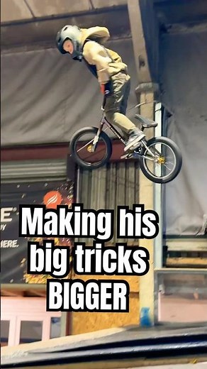 7 years old and trying to stretch out his BMX tricks 😮‍💨