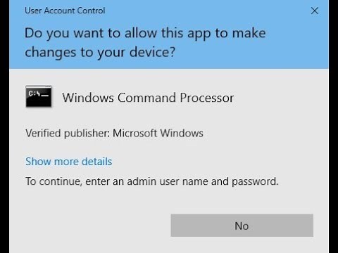 Do you want to allow this app to make changes to your device | Windows 10/7/8 FIX