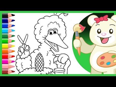 Big Bird Winter Crafts | Sesame Street How to Draw and Color For Kids