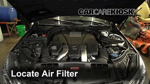 How to Change Engine Air Filter: 2014 Mercedes-Benz E550 4.6L V8 Turbo Convertible