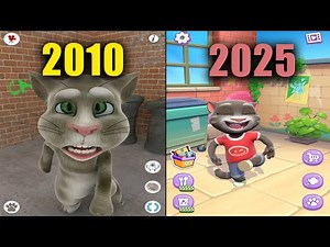 Talking Tom Cat 2010 vs Talking Tom Cat 2025 - iOS/Android Versions Gameplay Compare