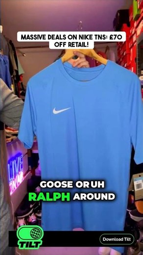 Get £10-£200 off on the Tilt app via link/code. Massive savings on Nike TNs inside!