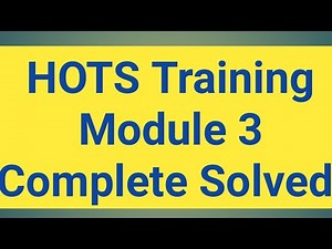 Hots Module 3 Solution Hots Module 2 SolutionHOTS module 4 Solution HOTS module 4 Solution