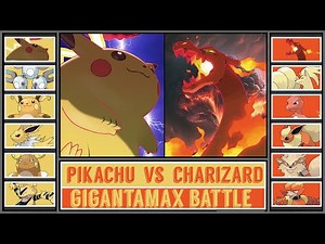 GMAX CHARIZARD vs GMAX PIKACHU | Gigantamax Pokémon Battle