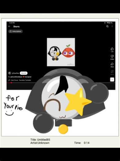 For @yourpies.official #fanart #ibispaintx #drawings #emoji #emojicat