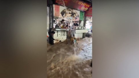 Tourist saved from flash flood by Indian takeaway cook