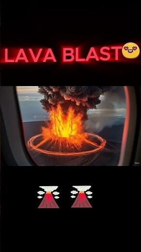 🔥 Mega Lava Explosion From Airplane! 🌋 (Unreal View) #emergencylanding #lavablast