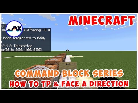 📦 How to Teleport Facing a Direction | Minecraft Command Block Series 🎲