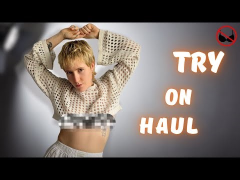 [4K] Minimal Try-On | Crochet Top & White Shorts | No Bra Trend