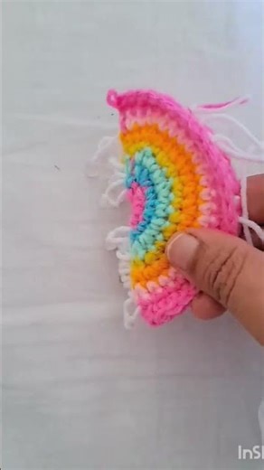 crochet rainbow 🌈 #viral #shorts #creative #surprise #rainbow #crochet #crochetcrosai