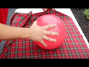 He wraps a ball in fabric for this genius Christmas hack!