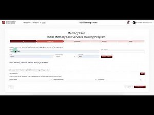 Memory Care Services Training Program Initial Application Guide