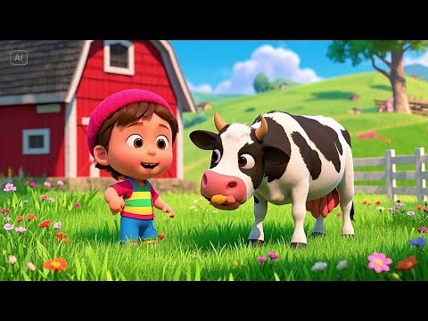 Baby Cow Say Moo Moo Moo | Fun Animal Sound Rhyme for Kids | Nursery Rhymes & Songs for Children