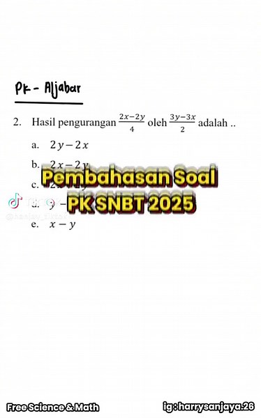 Pembahasan Soal Aljabar SNBT 2025