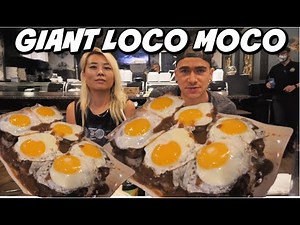 THE BIGGEST HAWAIIAN LOCO MOCO CHALLENGE! Authentic Hawaiian Food Challenge | Hawaii | Man Vs Food
