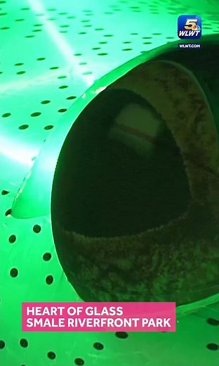 Check out this larger than life inflatable frog sculpture at BLINK Cincinnati