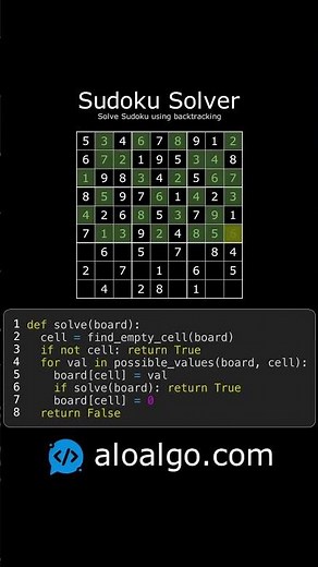 Sudoku Solver: Recursion & Backtracking 🧠