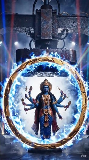 Maa Kali's Divine Awakening: Industrial Avatar | 🔥 Shakti Ka Vishwaroop#shorts