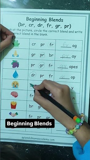 Beginning blends worksheets #splendidmomsphonics #learnenglishphonics #freeworksheets