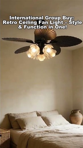 International Group Buy: Retro Ceiling Fan Light – Style & Function in One!