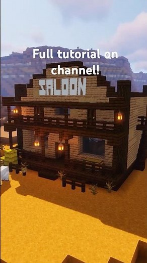 Wild West Saloon Build 🌵 #minecraft #wildwest #cowboy #tutorial