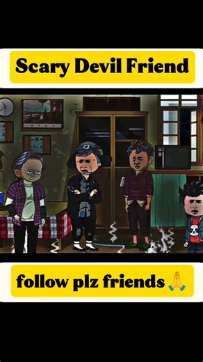Horro stories on Instagram: "😱 . scary devil friend. 👽 . . . . . . #animation #devil #cartoon #instagram #story"