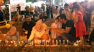 Iraqi Muslims gather around a mosque in Baghdad to celebrate the anniversary of the birth of Prophet Mohammed bit.ly/3n4rwNn | The National