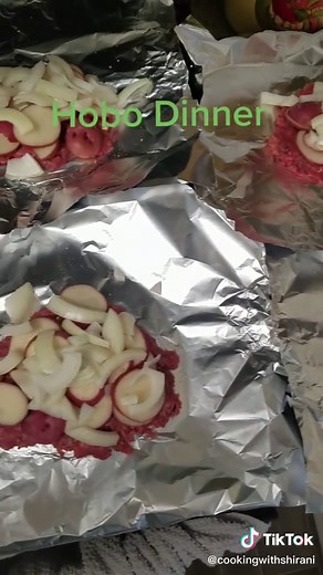 HOBO DINNER full recipe on my YouTube channel. #cookingwithshirani #hobodinners #groundbeef #beefrecipe #familymeals #potato #greenbeans #yum