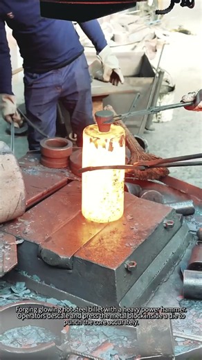 Forging Red Hot Steel Under Heavy Power Hammer #worker #process #forging #blacksmith #metalworking