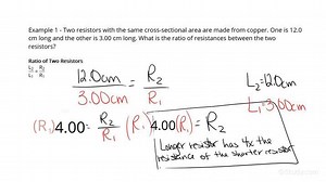 How to Compare the Resistances of Resistors Made from Different Lengths of the Same Material | Physics | Study.com