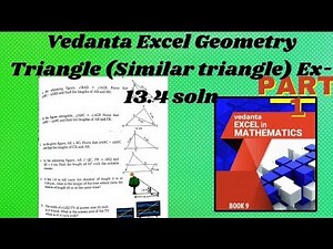 class 9 Vedanta Excel in mathematics|Geometry triangle (Similar triangle) .ex 13.4 part 1