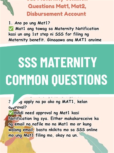 SSS Maternity Claim: Common Questions Answered