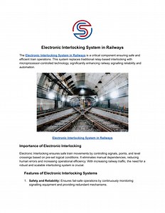 Electronic Interlocking System in Railways - SlideServe
