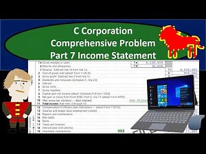 C Corporation Comprehensive Problem Part 7 Income Statement Comp 7
