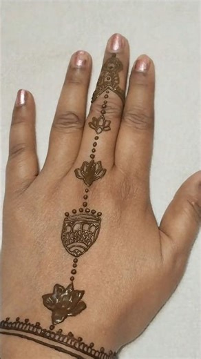 Beautiful Lotus Bell Mehndi Design for Back Hand | Simple Arabic Mehndi"#shorts#viralsong