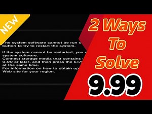 2 Ways To Solve 9.99 PS3 Error In 2024 Tutorial#ps3