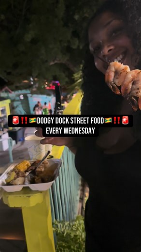 Hungry Bae🇹🇹🇬🇩 on Instagram: "Dodgy dock street food is the only place to be on Wednesday evenings when visiting Grenada‼️🇬🇩 Enjoy a massive variety of street food from local vendors, catering to all! With live grills, taco bars and a live pasta station. If you want something sweet, there's also sweet treats, desserts and popcorn available! The evening is accompanied by a live band every week, so even if you're not hungry there's always a vibe. Drink, dance, catch a vibe with friends✨"