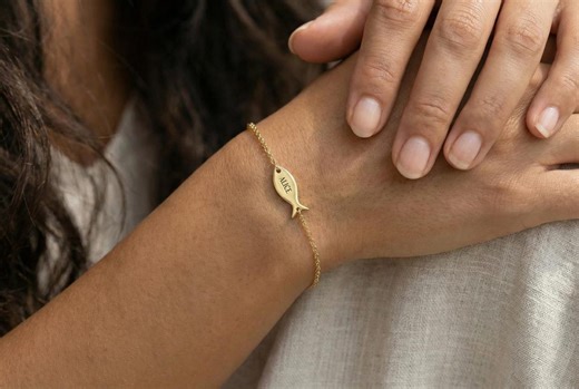 Christian Fish Bracelet ·custom Meaningful Religious Gift · Modern Heritage Bracelet · Faith Totem - Etsy