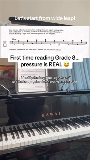 Sight-reading was his weakness. Something he never felt confident doing. So instead of avoiding it… we faced it at Grade 8 level. This is what growth looks like. #wypianosg #pianopractice #foryourpage #feelmusic #sightreading