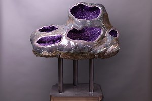 54" Wide, Massive Multi-Window Amethyst Geode - Museum Quality