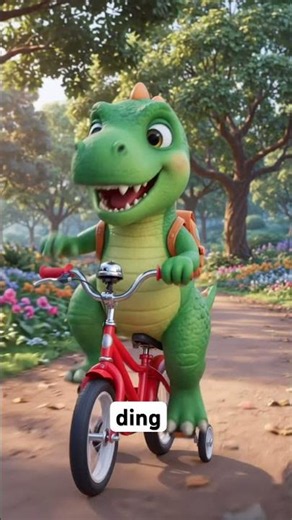 Toby T-Rex Learns to Ride a Bike! 🚲 Dinosaur Bicycle Fun for Kids