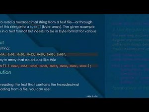 How to Convert a Text File with a Hexadecimal Code Sequence into a Byte Array