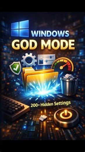 Windows God Mode Explained 🔥 Unlock 200+ Hidden Settings । 😲 Full Control in One Click #tech #tricks
