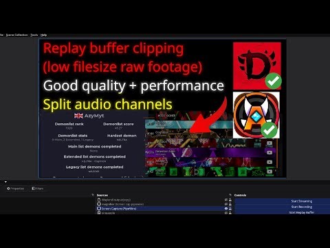 OPTIMISED OBS setup for Geometry Dash and General Use [Split Audio and Good Performance + EXTRA]